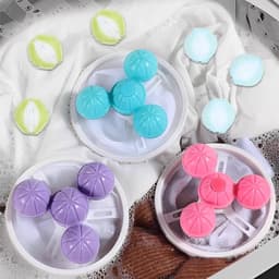 9 stuks filters voor wasmachine, drogerbal, anti-rimpel, drogerbal, herbruikbaar, anti-winding bal voor was, drogerballen voor natuurlijke antistatische snelheid — thumbnail 3