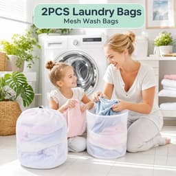 Waszakken wasmachine 40 x 50 cm wasnet set met koordstopper, fijnmazige waszak voor kleding, overhemden, T-shirts, herbruikbaar — thumbnail 3