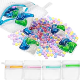 5 Stuks Kleine Mesh Waszakken, Duurzame Polyester Opbergzakken voor Geurige Parels, Reiswas Organizer en Bescherming van Delicate Kleding — thumbnail 1