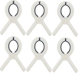 Strandhanddoekklemmen / Kunststof wasknijpers – Robuuste klemmen voor strand- en zwembadstoelen (ook voor cruises), windbestendig, geschikt voor strandlakens en zware was – Set van 6 — thumbnail 1