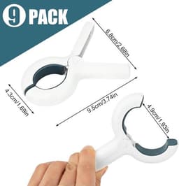 Wasknijpers handdoekklemmen windbestendig kunststof groot voor dagelijks gebruik - set van 9 stuks — thumbnail 2