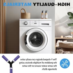 Y-distributor - 2 manieren - aansluiting voor wasmachine - 2-way Y-distributor - voor afvoerpijpen - geschikt voor wasmachines en vaatwassers - inclusief 3 klemnippels - diameter 19 mm — thumbnail 4