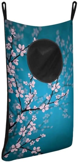 Omgoods - Hangende Waszak met Verstelbare Band in Aqua Roze Bloemen — thumbnail 3
