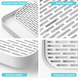 Omgoods - Compact Droogrek met Druipbak en Beveiligingsrail voor Borden en Bekers — thumbnail 2