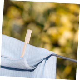 Ronde Knijpers - Wasknijpers Hout - Kleding Drogen - Gladde Afwerking - 9.5 cm - Beige — thumbnail 3