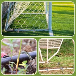 Schroefharingen - Zwart - 8 Stuks - Verzinkt Staal Met J-haak - Voor Tuin, Camping en Trampolinetent — thumbnail 4
