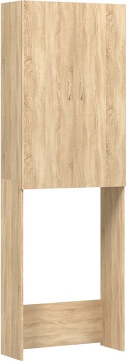 Wasmachine ombouw - Kast - Opbouwmeubel - Verhoger - Wasmachine meubel - Opbergkast - Hout - Sonoma eiken — thumbnail 3