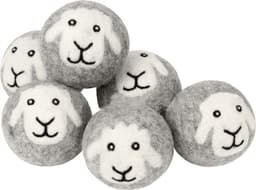 6 Stuks Wol Drogerballen- Verkort Droogtijd tot 40% - Hypoallergeen en Milieuvriendelijk-Vermindert Kreukels-grijs — thumbnail 1