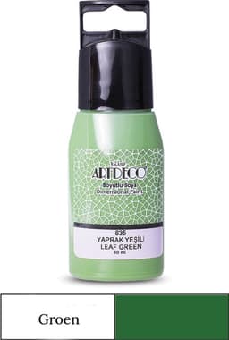 Artdeco 3D Dimensionale Verf Set – 2x50 ml – Groen & Geel – Geschikt voor Stof, Glas, Keramiek, Karton, Metaal, Papier & Steen – 3D Liner Textuur- en Reliëfschilderen Dimensional Paint — thumbnail 2