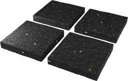 Azalia 4 stuks 9 x 9 x 1 cm wasmachine-onderleggers, rubberen pads, anti-trillingsdemper voor droger, meubels en kasten, luidspreker-rubberen mat, premium sluitringen, mat, 1 cm dik — thumbnail 1