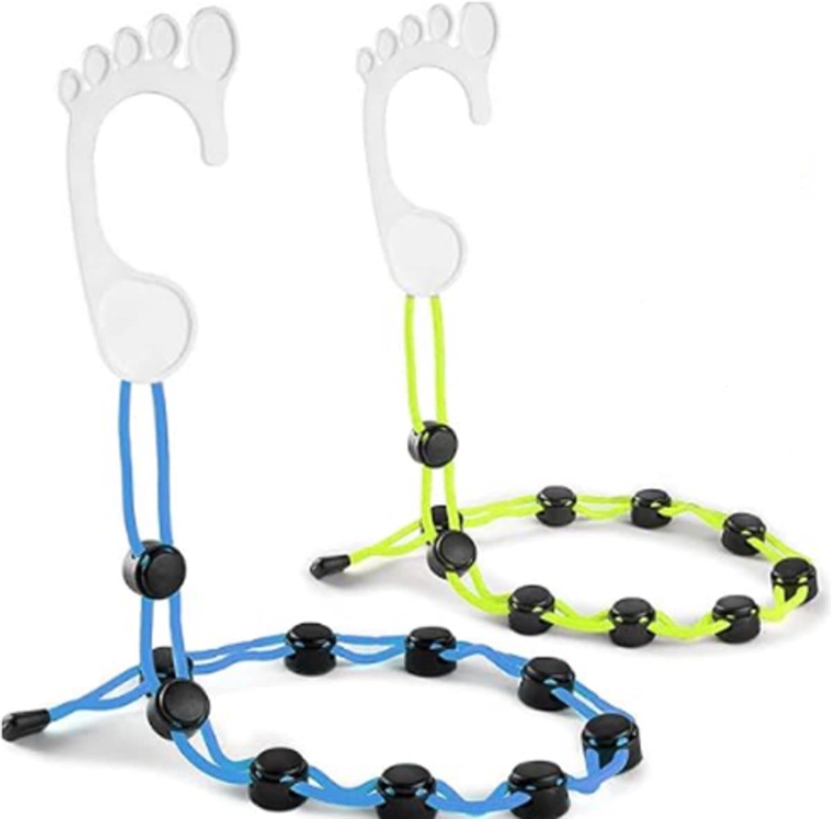 2 stuks - Sokken Hanger - Hangzak sokken opbergen - Hangende opberger - organizer - Ruimtebesparend Ontwerp - Droogrek - 70cm - blauw&groen - ABS + polyester — afbeelding 1