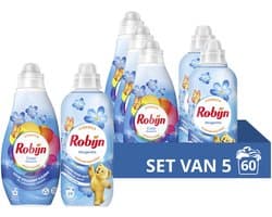Robijn Perfect Match Wasmiddel en Wasverzachter Pakket - Morgenfris - 5 stuks - (60 Wasbeurten) - Voordeelverpakking