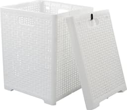 Online Europe, 2 opvouwbare Wasmand, 42L, Wit,  33 x 33 x 44cm — thumbnail 1