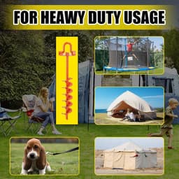 Grondankers 4 stuks haringen - verstelbare riemen - draaihulp - voor trampoline tuinhuis schommels & spiraal Earth Ground — thumbnail 5