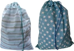 Bluvardi katoenen waszakken set van 2 stuks - XXL -energy-stars — thumbnail 1