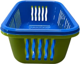 HL - Wasmand - Wasmanden - Set - 30 Liter Blauw & Groen - Kunststof - 2 stuks — thumbnail 4