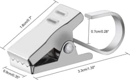 *** 10-delige set Multifunctionele Haakjes voor Gordijnen, Handdoeken en meer - Sterke Metalen Klemmen voor een opgeruimde Badkamer - Ophangen van Gordijnen en Textiel - van Heble® *** — thumbnail 2