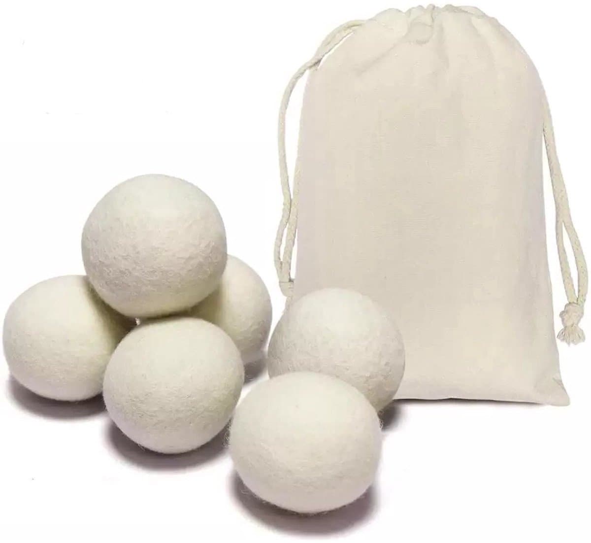 ProClean - Drogerballen - Wasdroger Herbruikbare Wollen Droger Ballen - Droogballen voor snellere droogtijd - Duurzaam - Wol - Set 6 stuks — afbeelding 1