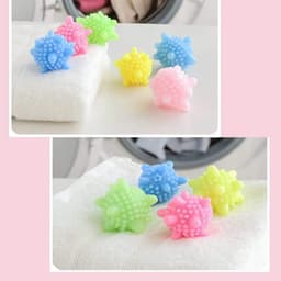 Famanu Wasbal voor wasmachine - herbruikbare drogerballen - 12 stuks - 6 cm - kleurrijke drogerballen — thumbnail 2