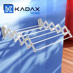KADAX Wandwasdroger 60 cm, droogrek voor wandmontage, uittrekbare, ruimtebesparende droger voor handdoeken, inklapbare drooglijn met 6 sporten — thumbnail 5