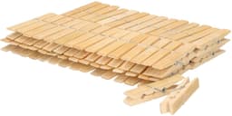 Ultra clean wasknijpers - 360x - bamboe hout - 7 cm - wasspelden knijpers - was ophangen - drogen — thumbnail 3