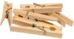Benson Wasknijpers - 18x stuks - XXL - natuurlijke houtkleur - stevig ontwerp - 10 cm — thumbnail 1