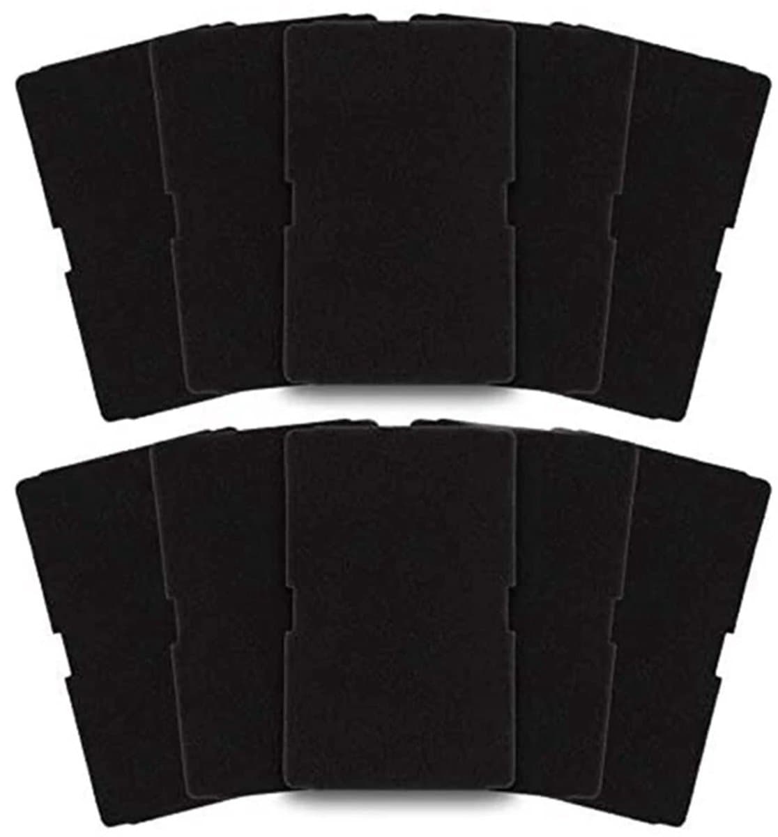 10-stuks wasmachine sponsfilter - Vervangend filter - Voor Beko, Grundig, Blomberg drogerfilters - Droger, droger, verdamper schuimfilters - Wasmachine filteronderdelen - Drogerfilter - Droger accessoires - Zwart — afbeelding 1