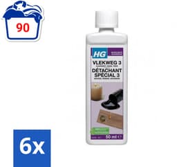 6 x HG - Wasruimte - Vlekweg 3 - Kaarsvet, Hars & Teer - 50 ml - Vlekkenverwijderaar - Kaarsvet Vlekken - Teer Vlekken - Hars Vlekken - Textiel Reiniging — thumbnail 4