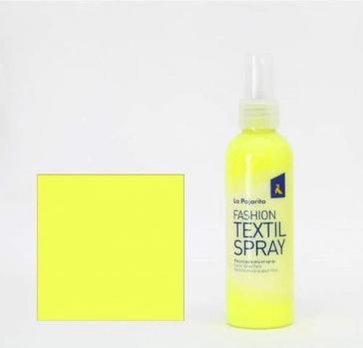 La Pajarita textielspray knutselverf 100ml neon geel textiel. — afbeelding 1