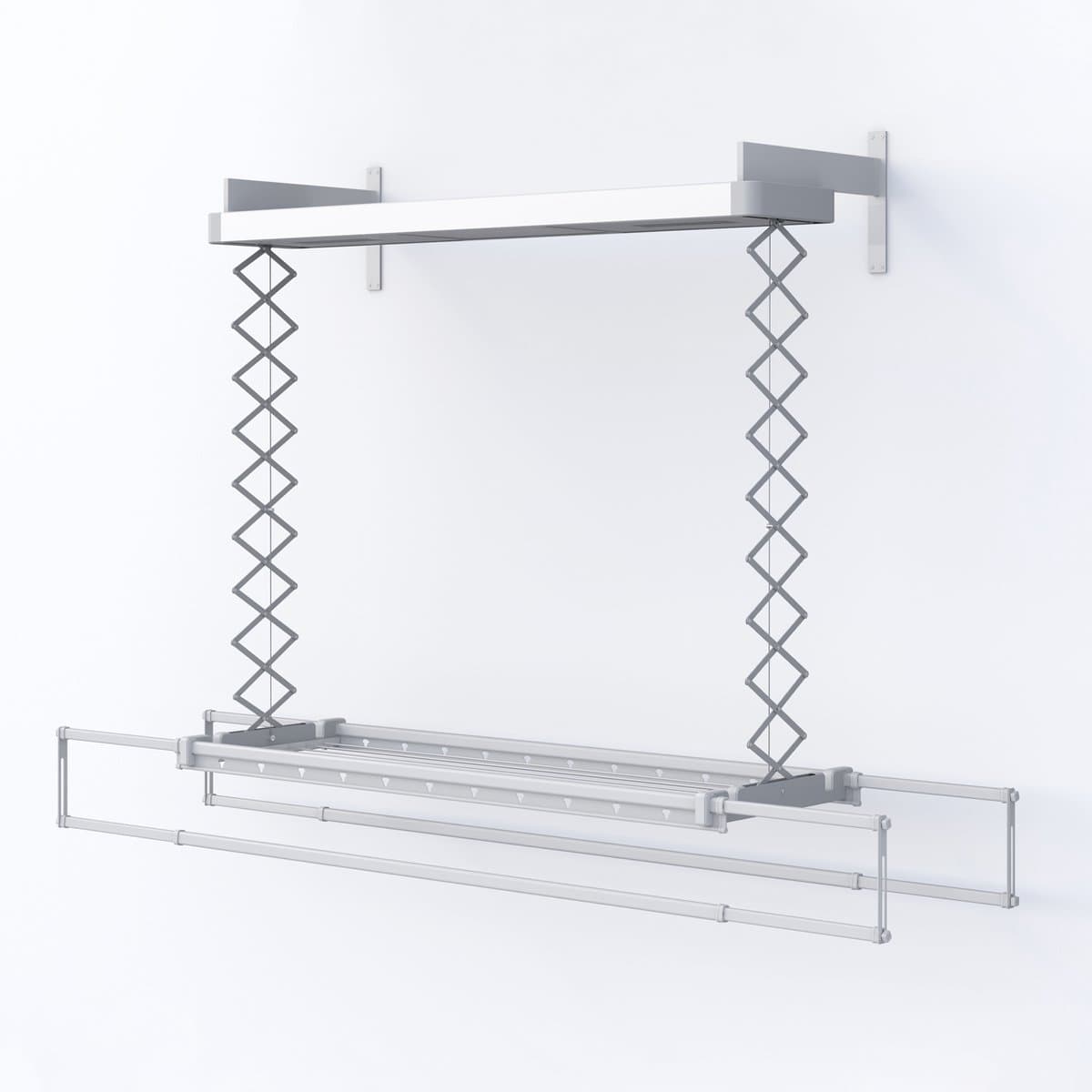 Foxydry 160 cm elektrische droogrek voor wandmontage met verwarming - 160 X 53 X 25 cm — afbeelding 1