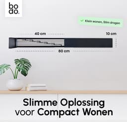 Bodo® Inklapbaar Droogrek - Breed 80 cm - 4m Drooglengte - Mat Zwart — thumbnail 4