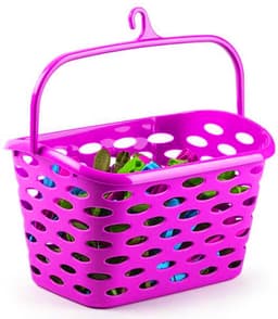 Plasticforte Wasknijpers ophang mandje/bakje - fuchsia roze - met 72x plastic knijpers — thumbnail 5