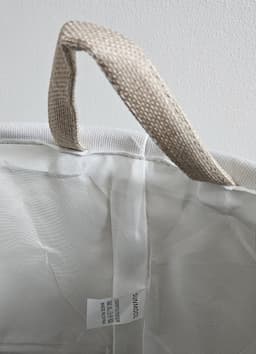 SUNMOOL Wasmand - Waszak - Laundry bag - Laundry basket - Opvouwbaar - 40x50cm - 60Liter - Beige — thumbnail 2