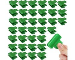 JGS ® Set van 35 Groene Kas Klemmen voor Planten en Netten met Sterke Grip