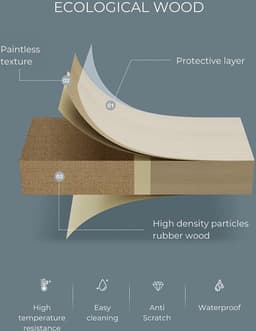 Bovenste Rek Wasmachine Organizer Ruimtebesparend - 3 Niveaus Hout E1 en Staal — thumbnail 5
