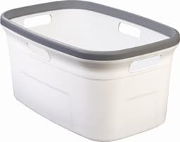 Motek® - Deluxe Wasmand - 45 l - Heupwasmand - Grijs Wit — thumbnail 1