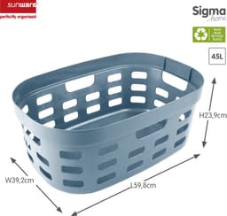 Sunware Sigma Home wasmand 45L - 59.8x39.2x23.9 cm - Blauw — thumbnail 2