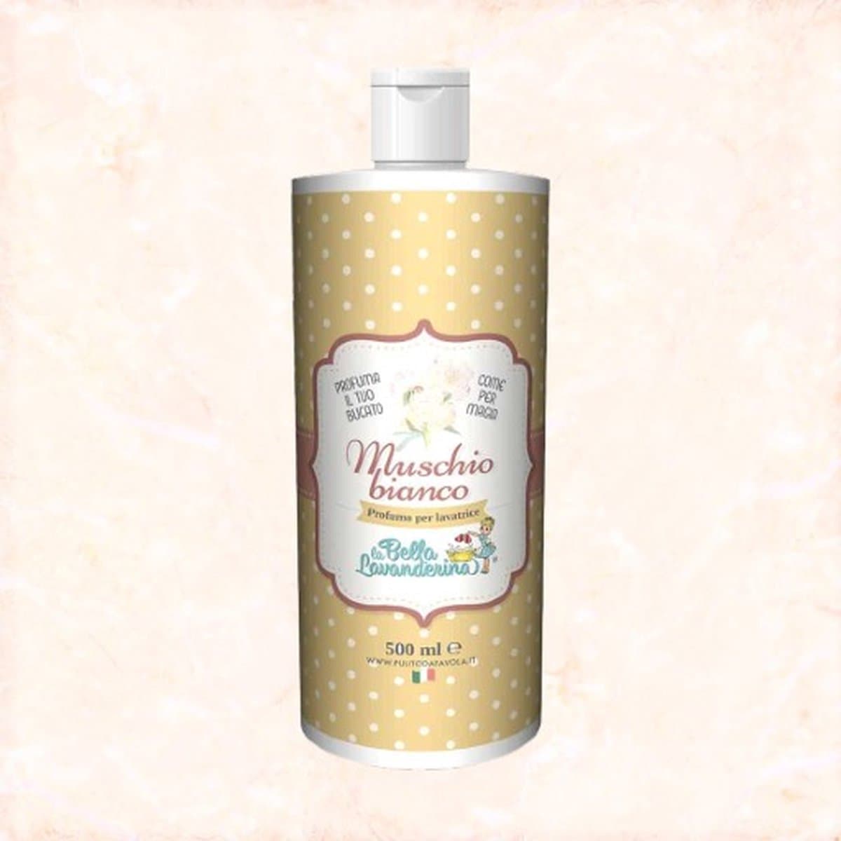 Wasparfum - Muschio Bianco - 500ml - minimaal 100 wasbeurten - Elegante en intense parfum van witte musk - Vleugje sensualiteit en warmte — afbeelding 1