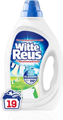 Witte Reus Gel - Vloeibaar Wasmiddel - Witte Was - Voordeelverpakking - 6 x 19 Wasbeurten — thumbnail 2