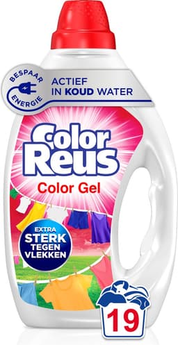 Color Reus Gel - Vloeibaar Wasmiddel - Gekleurde Was - Voordeelverpakking - 6 x 19 Wasbeurten — thumbnail 2