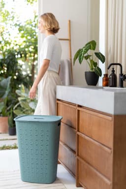 Curver Softex Wasmand met Deksel 56L - 2 stuks - Blauw — thumbnail 4