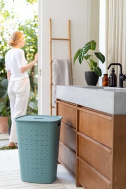 Curver Softex Wasmand met Deksel 56L + Wasmand 45L - Blauw — thumbnail 3