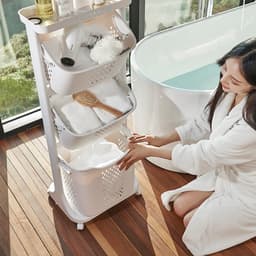 Wassorteerder - Handige Wasmand met 3 Vakken voor Eenvoudig Sorteren — thumbnail 4