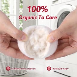 Wollen drogerballen XL - 6 stuks, biologische en chemicaliënvrije wasverzachter, veilig voor baby's, hypoallergeen, vermindert statische elektriciteit, kreukels en droogtijd, herbruikbaar — thumbnail 3