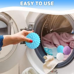 JGS Premium - Wasbal Herbruikbare voor Wasmachine 8 Stuks Haarfilter Drogerballen - Thuis Kleding Reiniging — thumbnail 5