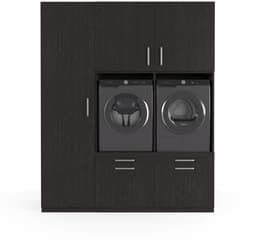 Wasophoogte® Wasmachine Kast Stockholm - Wasmachine verhoger - Wasmachine ombouw - 700(D)*1930(B)*2350(H) mm - Zwart — thumbnail 1