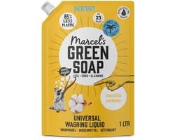 Marcel's Green Soap Wasmiddel Navul Vanille & Katoen 23 Wasbeurten - 1 liter
