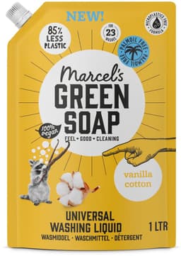 Marcel's Green Soap Wasmiddel Navul Vanille & Katoen 23 Wasbeurten - 1 liter — thumbnail 1