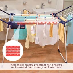 4-Pack Socks Drying Mill Holder Rack for Clothes and Laundry - Ideal for Socks and Underwear — thumbnail 3