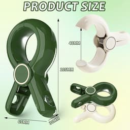 Allecto Plus - Set van 4 handdoekklemmen voor strandstoelen | Grote klemmen winddicht en handig | Strandhanddoek clips voor ligstoel | Ideaal voor zwembad en strand | Wasgoed klemmen met stevige grip. — thumbnail 3